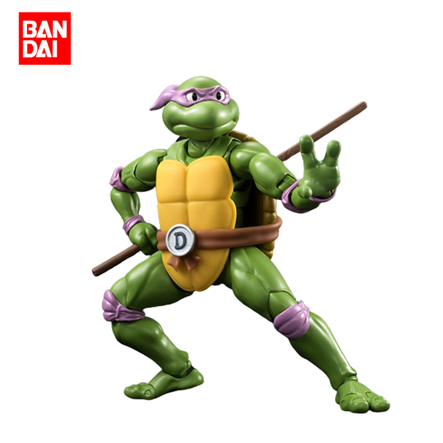 Bandai-Modelo genuíno de boneca móvel, coleção Donatello da tartaruga  ninja, personagens de anime, ornamentos decorativos, brinquedos infantis -  AliExpress